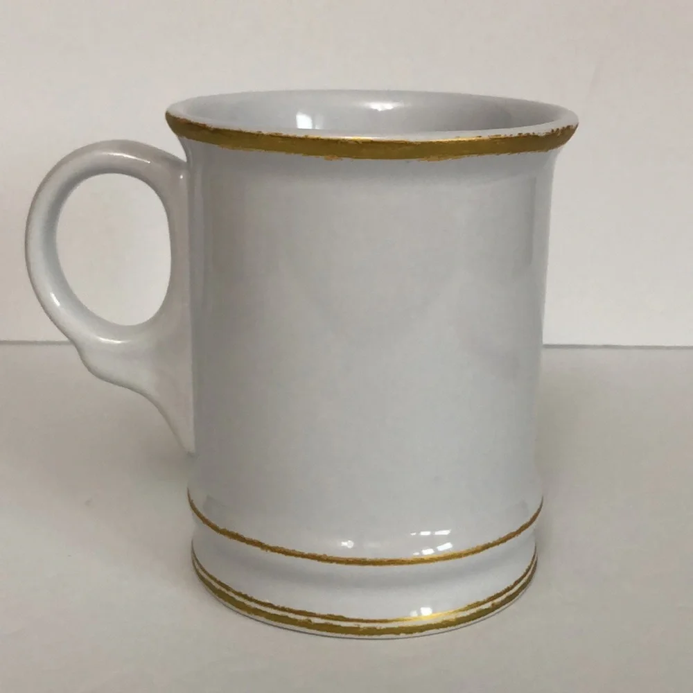 Williams Sonoma Gold Monogram Initial P Coffee Mug